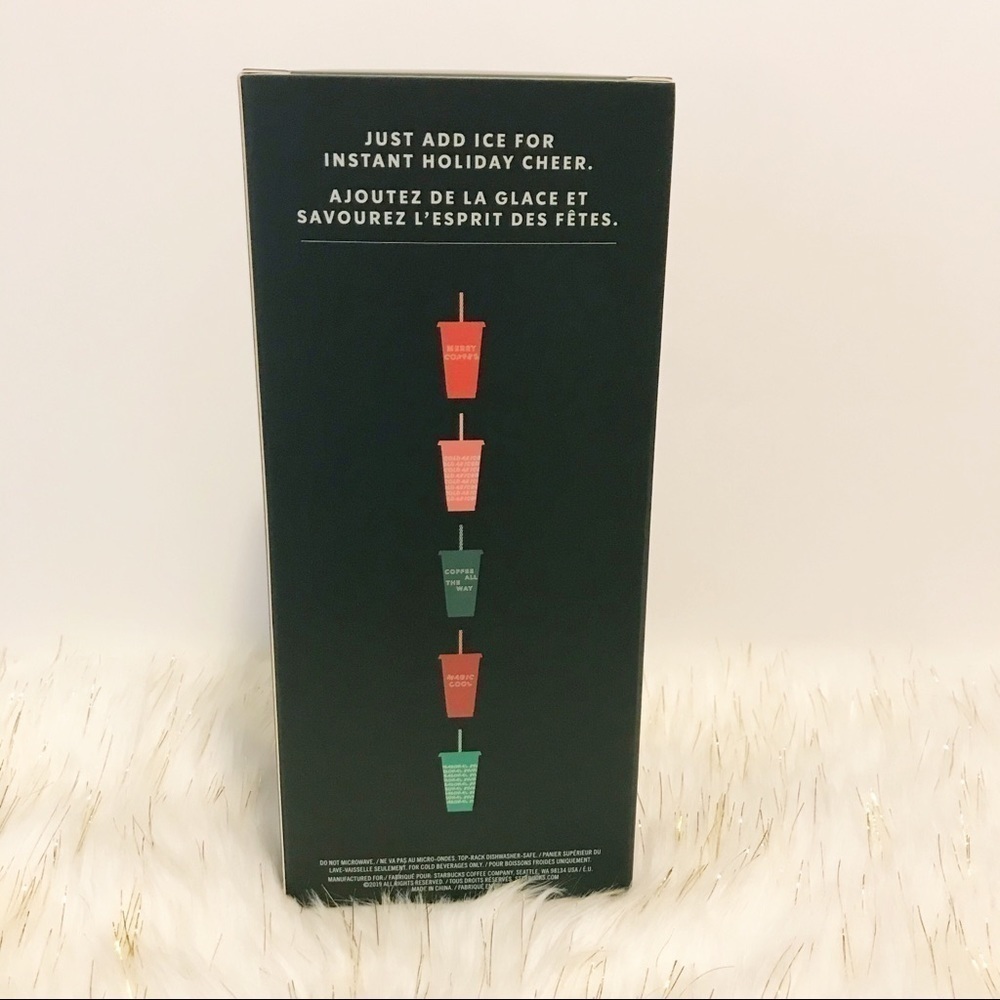 NWT Starbucks 2019 Holiday Reusable Cold Cups - Picture 4 of 4